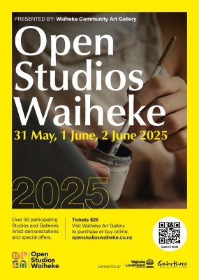 Waiheke Art Gallery OPENstudio A4 FA Page 2 with QR
