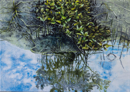 Mangrove 500mmx350mmacrylic on canvas 2023 24