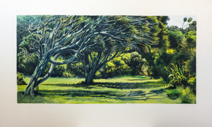 Portal 2023 Whakanewha acrylic on canvas 600mm x 1000mm