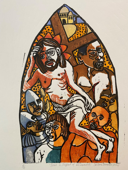 9 Jesus is stripped of his garments