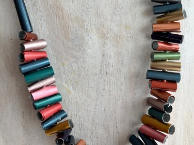 Recycled Nespresso Capsule Necklace detail